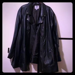 Faux Leather Black Moto Jacket